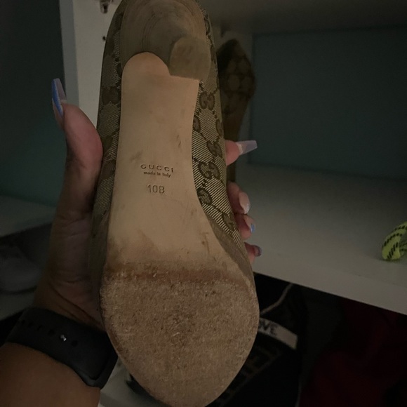🤎🇮🇹Vintage Gucci Beige & Ebony original GG Size 10 - Picture 4 of 13